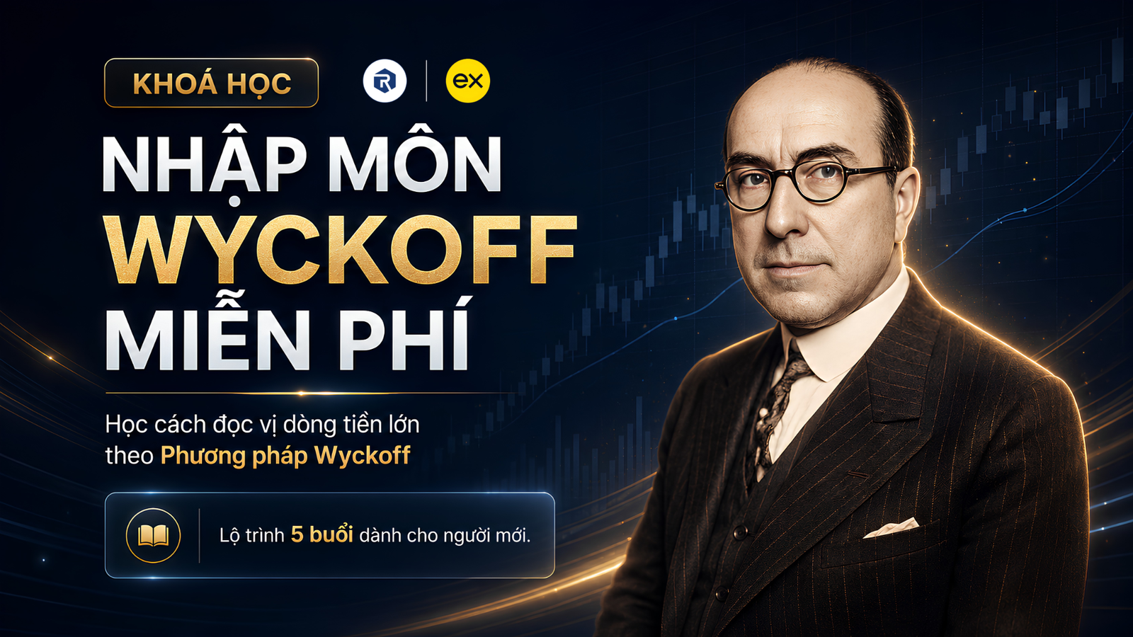 Banner khoá học Nhập Môn Wyckoff miễn phí cùng Ratio Trading và Exness